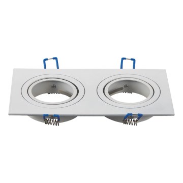 Aigostar - Dubbele inbouwring voor GU10 inbouwarmatuur 17,3x9,1 cm wit