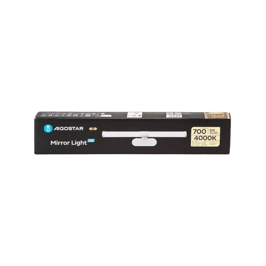 Aigostar - Éclairage de miroir salle de bain LED/6W/230V 4000K 40cm IP44
