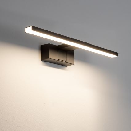 Aigostar - Éclairage miroir LED pour salle de bains/8W/230V 4000K 40 cm IP44 noir