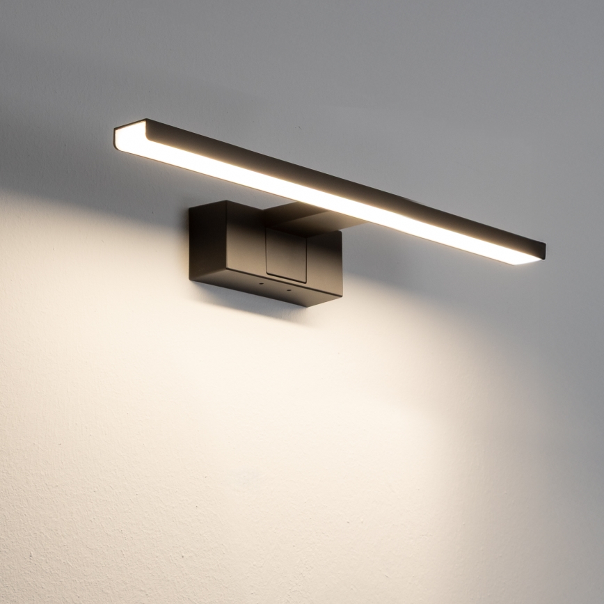 Aigostar - Éclairage miroir LED pour salle de bains/8W/230V 4000K 40 cm IP44 noir