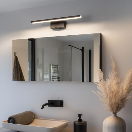 Aigostar - Éclairage miroir LED pour salle de bains/8W/230V 4000K 40 cm IP44 noir