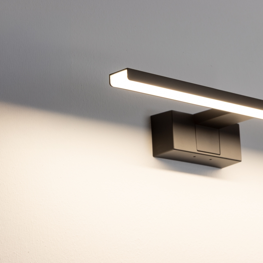 Aigostar - Éclairage miroir LED pour salle de bains/8W/230V 4000K 40 cm IP44 noir