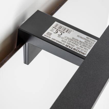 Aigostar - Éclairage miroir LED pour salle de bains/8W/230V 4000K 40 cm IP44 noir