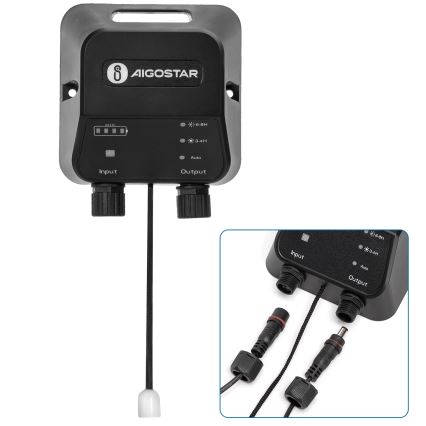 Aigostar - Éclairage solaire LED/70W/12V 6000 mAh 6500K d. 20,5 cm + Télécommande