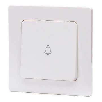 Aigostar - Eenvoudige deurbelknop met afdekraam, wit