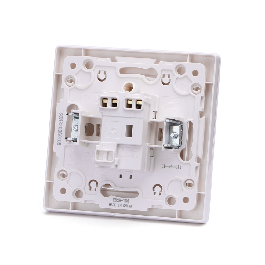 Aigostar - Eenvoudige deurbelknop met afdekraam, wit