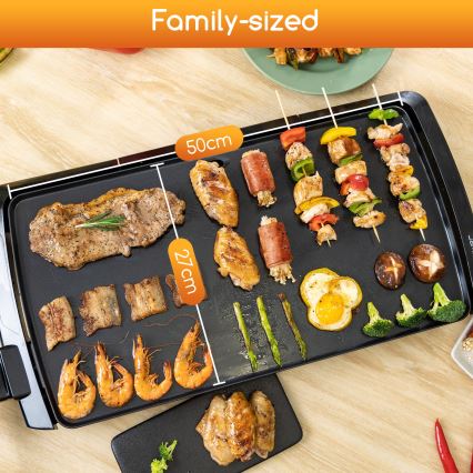 Aigostar - Elektrische tafelgrill 2000W/230V zwart