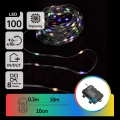 Aigostar-Guirlande de Noël extérieure 100xLED/8 fonctions 3xAA 10,3m IP44 multicolore
