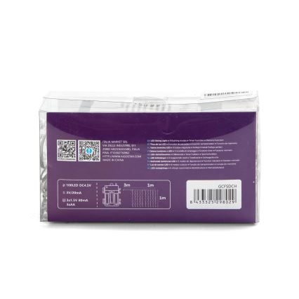 Aigostar - Guirlande de Noël extérieure 100xLED/8 fonctions 3xAA 4x1m IP44 multicolore