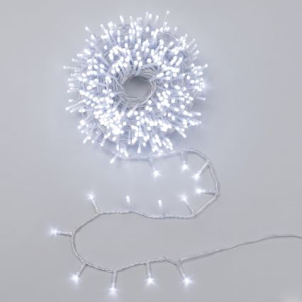Aigostar - Guirlande de Noël extérieure 600 LED / 8 fonctions, 33 m, IP44, blanc froid