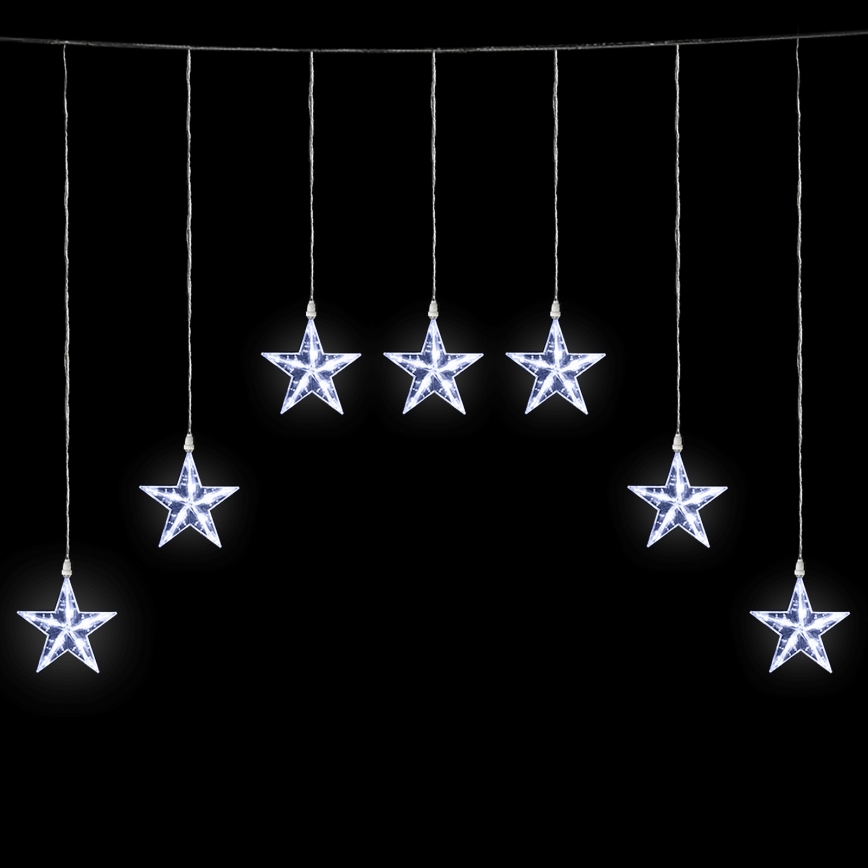 Aigostar - Guirlande LED de Noël d'extérieur 70 LED, 1,2 x 1 m, IP44, blanc froid, à motif étoiles