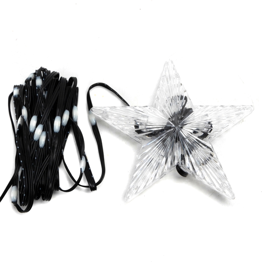 Aigostar - Guirlande de Noël LED RGBICW MESH connectée pour l'extérieur, 50 LED, 5 m, IP44 + télécommande