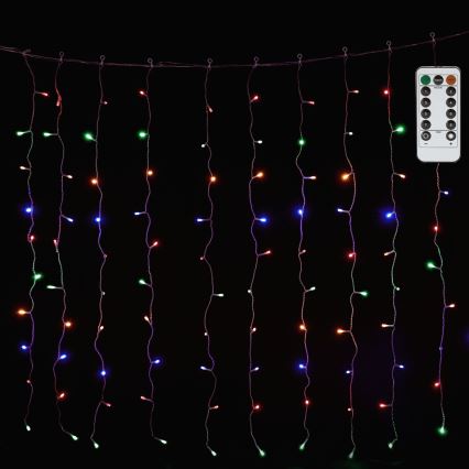Aigostar - LED RGBY Guirlande de Noël extérieure 300xLED/8 modes d'éclairage 3x1m IP44 + télécommande
