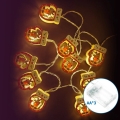 Aigostar - Guirlande de Noël LED 20xLED/3xAA 3m blanc chaud gant