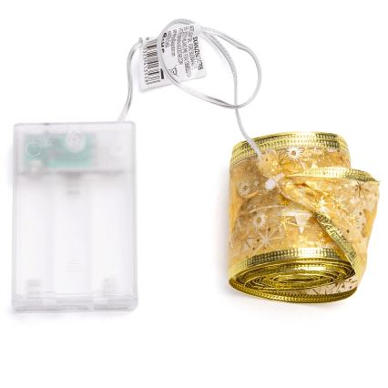 Aigostar - Guirlande de Noël LED 50 LED, 3×AA, 5 m, blanc chaud doré