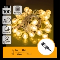 Aigostar - Guirlande de Noël LED d'extérieur 100 LED / 8 modes 13 m IP44 blanc chaud