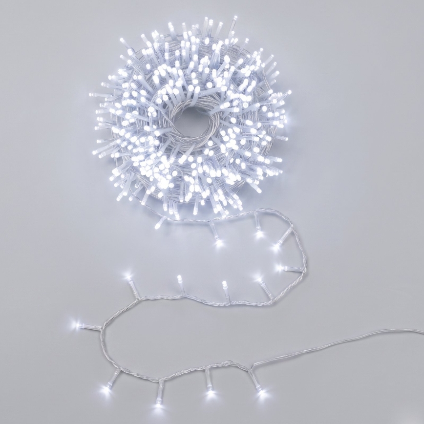 Aigostar - Guirlande de Noël LED d'extérieur 1500xLED/8 fonctions 78m IP44 blanc froid