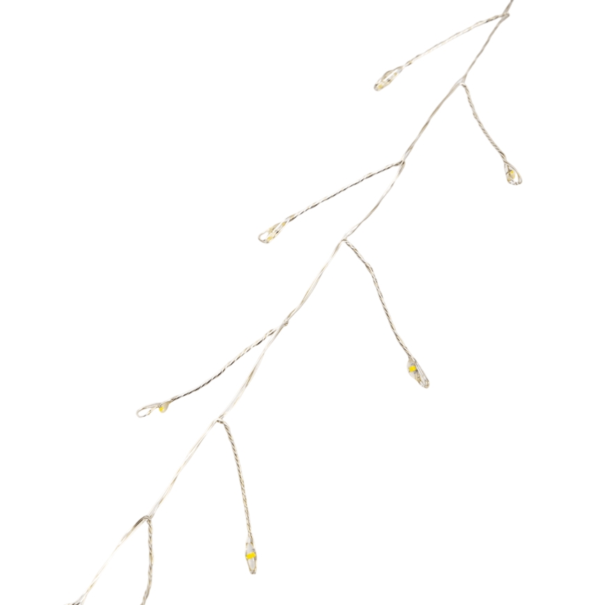 Aigostar - Guirlande de Noël LED d'extérieur 2000 LED / 8 fonctions 53 m IP44 blanc chaud