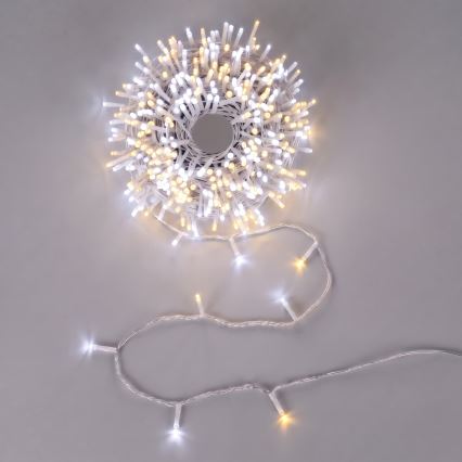 Aigostar - Guirlande lumineuse de Noël d'extérieur 200 LED/8 fonctions 23m IP44 blanc chaud/blanc froid