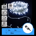 Aigostar - Guirlande de Noël LED d'extérieur 50 LED/8 fonctions 8 m IP44 blanc froid