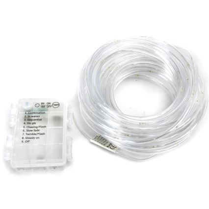 Aigostar - Guirlande de Noël LED d'extérieur 50xLED/8 fonctions 3xAA 5,3m IP44 multicolore