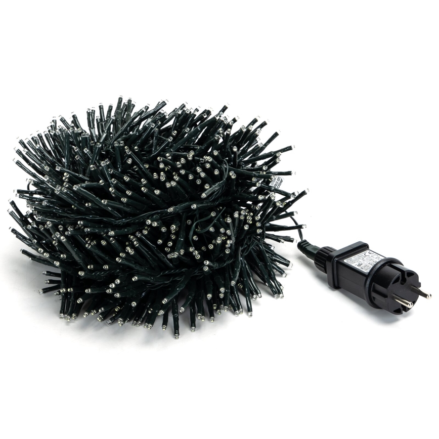Aigostar - Guirlande de Noël LED d'extérieur 600 LED, 8 fonctions, 18 m, IP44, blanc froid