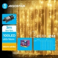 Aigostar - Guirlande de Noël LED extérieure 100xLED/8 fonctions 4x1m IP44 blanc chaud