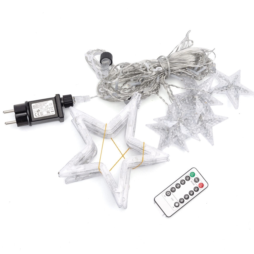 Aigostar - Guirlande LED d'extérieur 120xLED/8 fonctions 3x0,6 m IP44 blanc chaud + télécommande