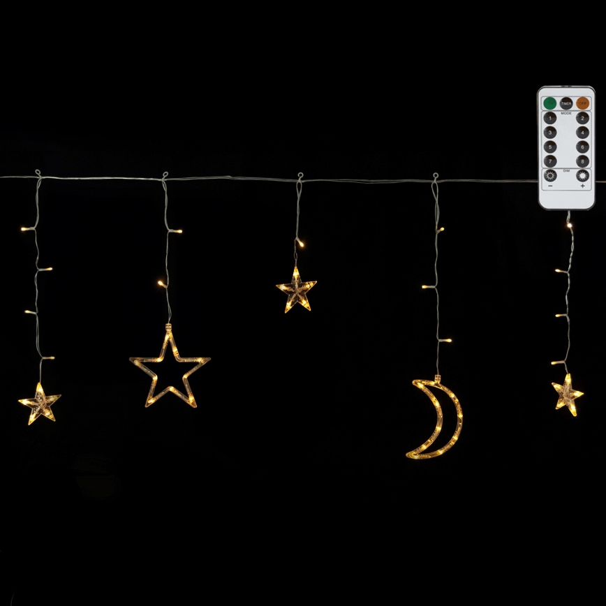 Aigostar - Guirlande LED d'extérieur 120xLED/6W/230V/8 fonctions 3x0,6m IP44 blanc chaud + télécommande