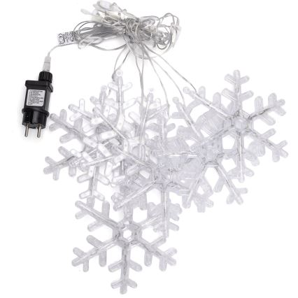 Aigostar - Guirlande de Noël d'extérieur à LED 84xLED/8 fonctions 1,2x1m IP44 blanc froid flocons