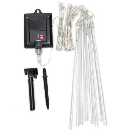 Aigostar - Guirlande de Noël solaire 192xLED/8m IP65 blanc froid