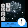 Aigostar - Guirlande de Noël solaire à LED 100xLED/8 fonctions 12 m IP65 blanc froid