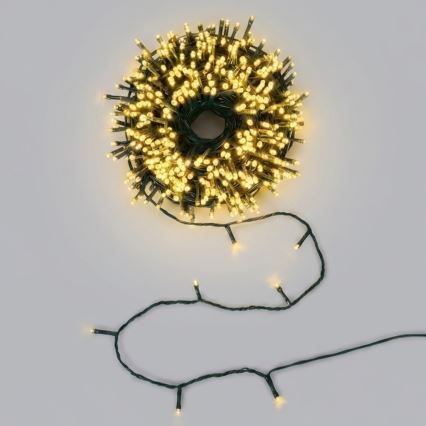 Aigostar - Guirlande de Noël solaire LED 200xLED/8 fonctions 22m IP65 blanc chaud 800mAh