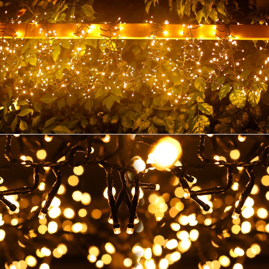 Aigostar - Guirlande décorative d'extérieur 250xLED/10m IP44 blanche chaude