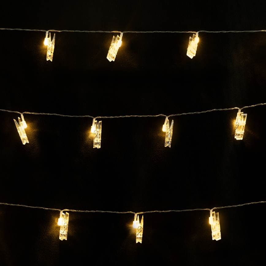 Aigostar - Guirlande décorative LED 80 LED/5 W/USB 13 m blanc chaud