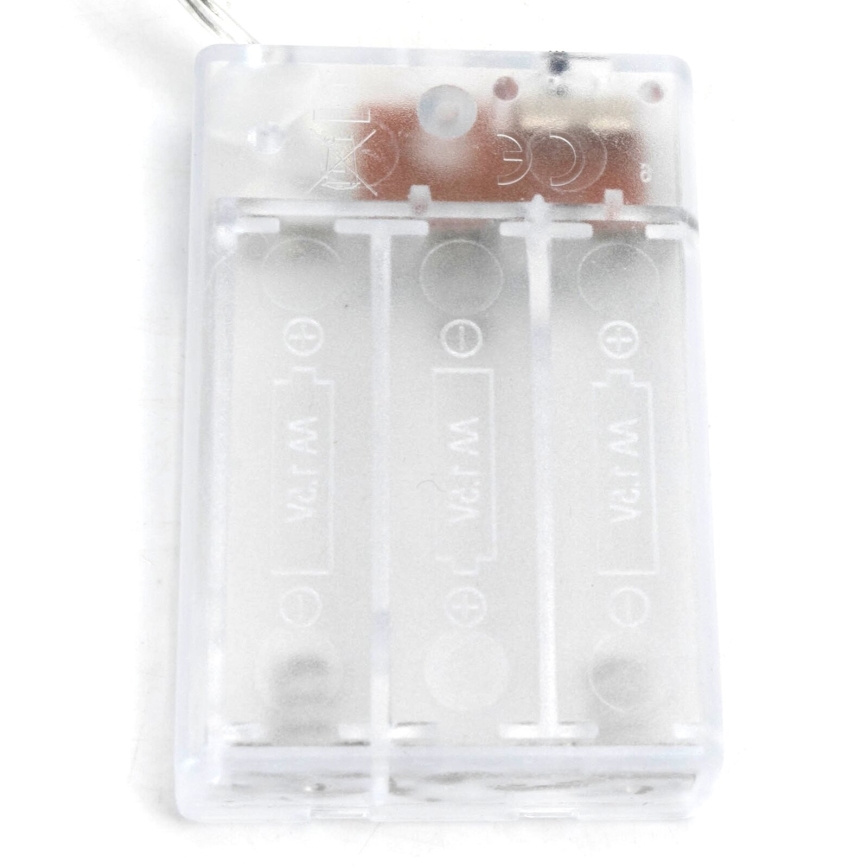 Aigostar - Guirlande décorative LED avec pinces, 20 LED, alimentation 3×AA, 3,3 m, blanc chaud