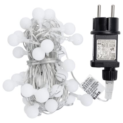 Aigostar - Guirlande décorative LED d'extérieur 50xLED/8 fonctions 5 m IP44 blanc chaud