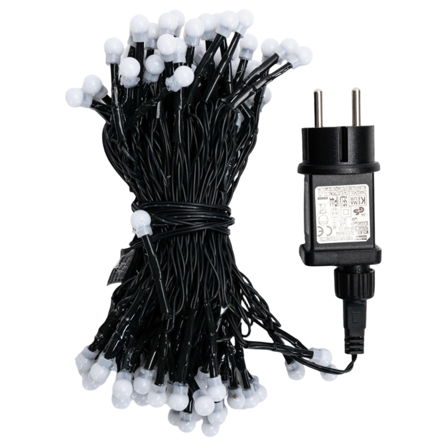 Aigostar - Guirlande lumineuse LED d'extérieur 100 LED / 8 fonctions, 10 m, IP44, blanc chaud