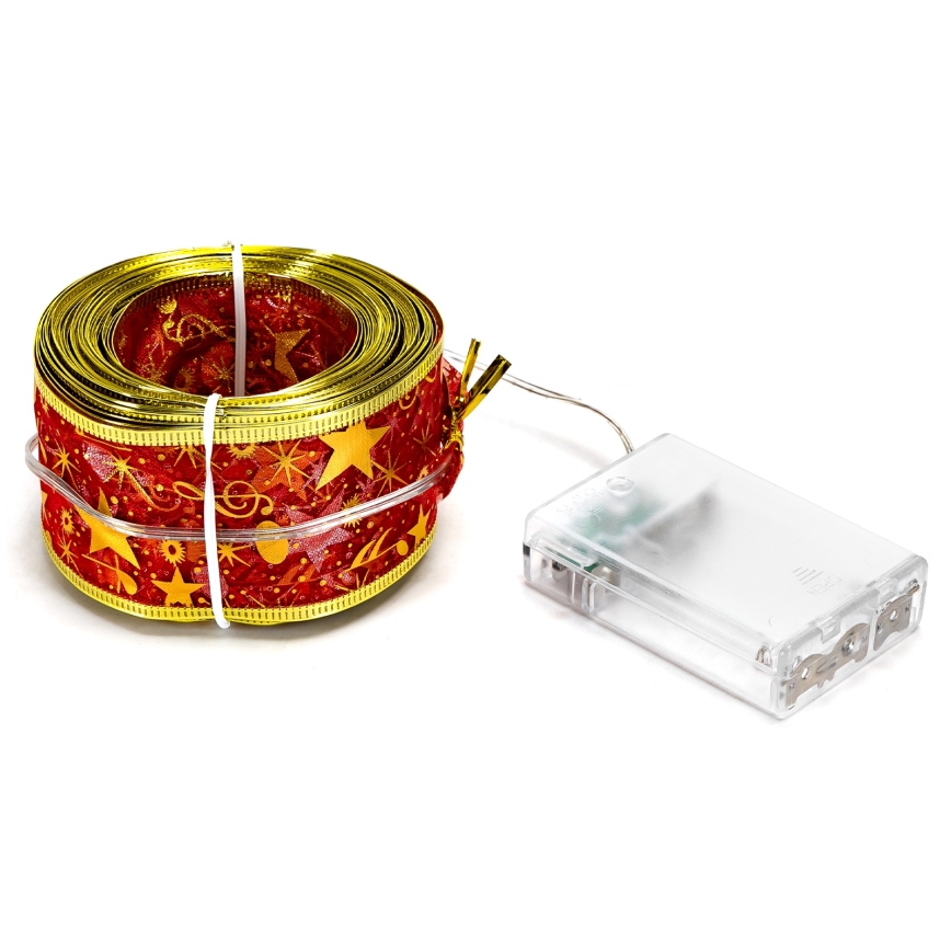 Aigostar - guirlande lumineuse LED 100xLED/3xAA 10 m blanc chaud/rouge