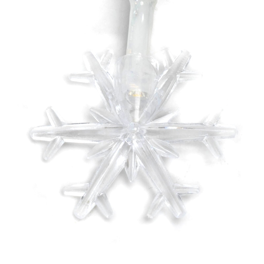 Aigostar - Guirlande LED 20 LED / 3x AA, 3,3 m, motif flocons