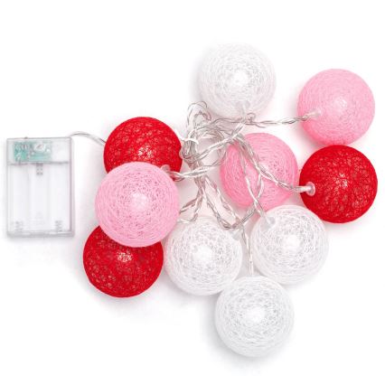 Aigostar - Guirlande LED de Noël, 10 LED, 2 m, alimentée par 3 piles AA, blanc chaud