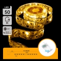 Aigostar - Guirlande LED de Noël 50xLED/3xAA 5m blanc chaud dorée