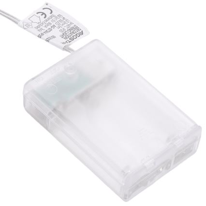 Aigostar - Guirlande LED de Noël 50xLED/3xAA 5m blanc chaud dorée