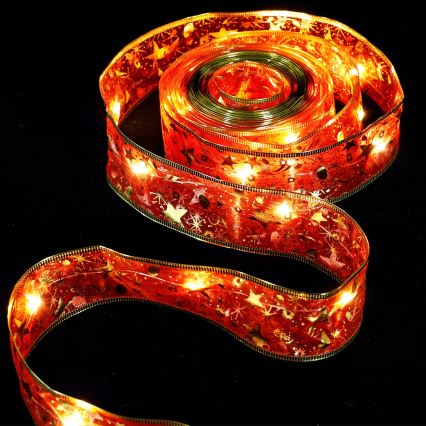 Aigostar - Guirlande LED de Noël 50xLED/3xAA 5m blanc chaud et rouge