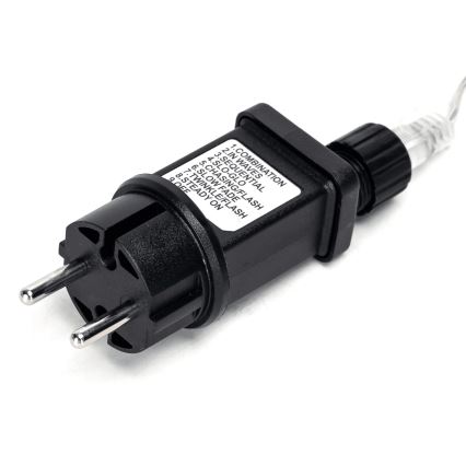 Aigostar - Guirlande LED de Noël d'extérieur 100 LED/8 fonctions 13 m IP44 blanc froid