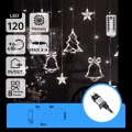 Aigostar - Guirlande LED de Noël d'extérieur 120xLED/8 fonctions 3x0,6m IP44 blanc froid + télécommande