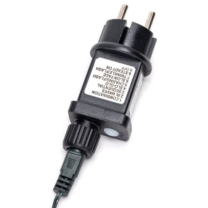 Aigostar - Guirlande LED de Noël d'extérieur, 200 LED, 8 fonctions, 8 m, IP44, blanc froid