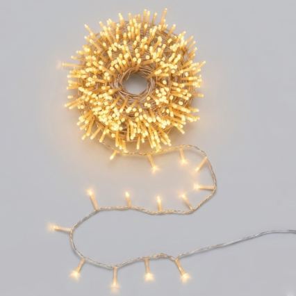 Aigostar - Guirlande LED de Noël d'extérieur 300 LED/8 fonctions 18 m IP44 blanc chaud