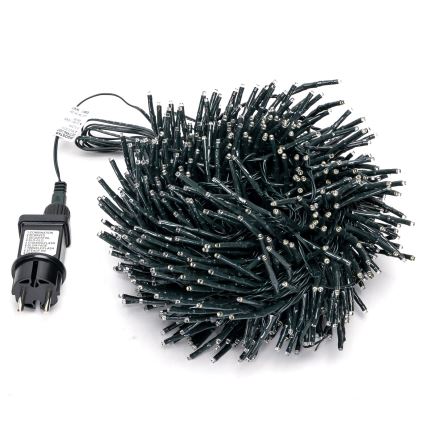 Aigostar - Guirlande LED de Noël extérieure 600 LED, 8 fonctions, 18 m, IP44, blanc chaud