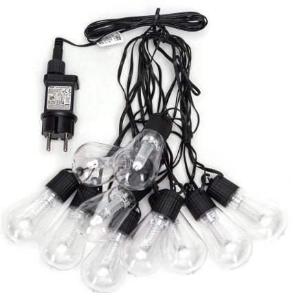 Aigostar - Guirlande LED décorative d'extérieur 10xLED/8m IP44 blanc froid